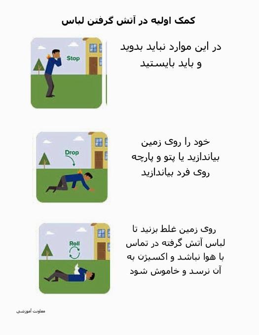 کمک اولیه در سوختگی لباس